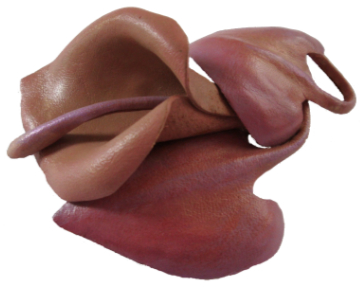 Pink Leather Calla Lilly Pin